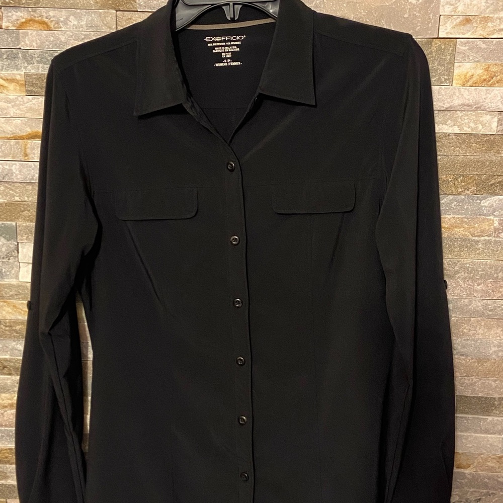 ExOfficio Black Blouse Small